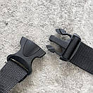 Компактна сумка на пояс сіра з чорним лого, фото 5