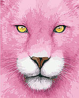 Картина по номерам Розовая пантера, 40х50 Strateg Премиум с лаком и уровнем (VA-1140)