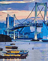 Картина по номерам Мосты Америки, 40х50 Strateg Премиум с лаком и уровнем (VA-3381)