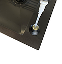 Мийка кухона Kroner 50*50 (2.5\0.5) (см) у чорному PVD  + змішувач + дозатор + кошик, фото 6