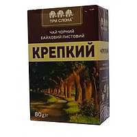 Чай "Три слони" Міцний ВОР 80 грам картон