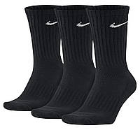 Носки спортивные Nike Value Cotton Crew 3 пары черные (SX4508-001)