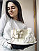 Дзеркальний бічний топер на торт Happy Birthday, торцевий топер на бік торта пластиковий, фото 3