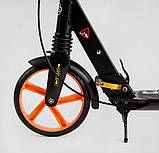 Міський двоколісний алюмінієвий самокат з дисковим гальмом Best Scooter FACTOR Чорний 2022, фото 6
