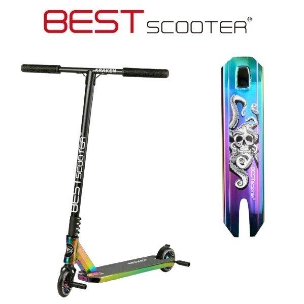 Трюковий самокат Best Scooter Kraken Хамелеон (NEOchrome) + Пеги 2шт