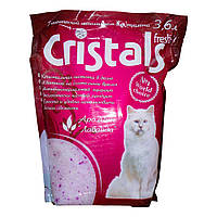 Cristals Fresh силикагелевый наполнитель для котов с ароматом лаванды 3,6 л