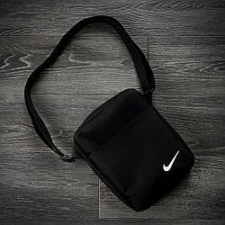 Чоловіча чорна сумка барсетка Nike через плече Найк месенджер