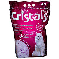 Cristals Fresh силикагелевый наполнитель для котов с ароматом лаванды 4,8 л