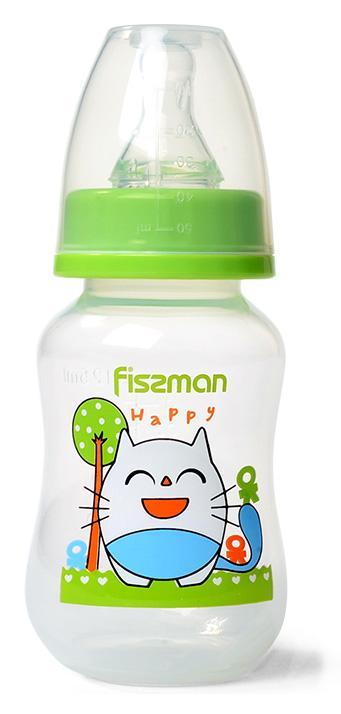 Пляшка дитяча для годування Fissman Babies "Щасливий котик" 125мл