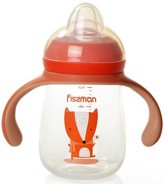 Пляшка немовлят для годування для року в році Fissman Babies Хітрій лис 260мл з ручками