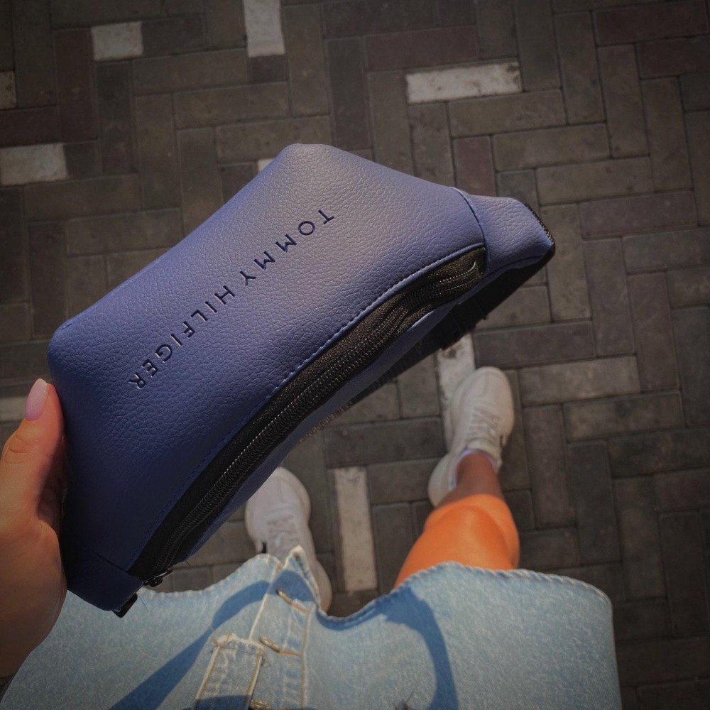 Чоловіча синя сумка бананка Tommy Hilfiger, Toмми Xilere, сумка на пояс