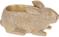 Подставка для украшений "Кролик" 24х13х11см, полистоун, золото