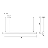 Лінійний алюмінієвий світильник з led профілю VL 50х55х500 мм, фото 5