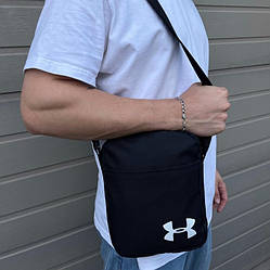 Чоловіча сумка барсетка Under Armour чорна через плече Андер Армор месенджер