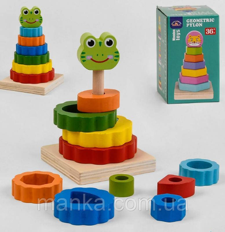 Дерев'яна пірамідка С 49470 "Fun Game" в коробці