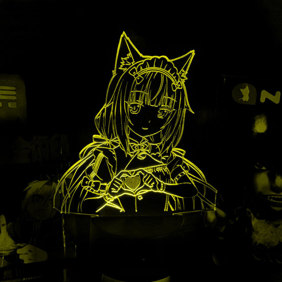 Акриловий світильник-нічник Nekopara жовтий tty-n001888