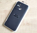 Чохол Silicone Case для Xiaomi Redmi 10C чорний, бампер чорний накладка з мікрофіброю для рядами 10с, фото 3