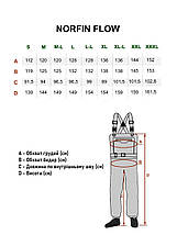 Вейдерси Norfin Flow, XL (56-58) | Забродний напівкомбінезон з неопреновими шкарпетками для ловлі риби у воді, фото 4