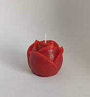 Декоративная свеча роза средняя соевый воск 45 мм красный