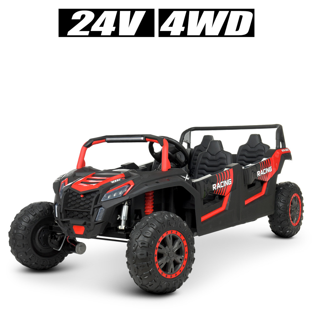 Електромобіль Bambi M 4794EL-3 (24 V) 4 мотори/24V/150W з музикою Червоний
