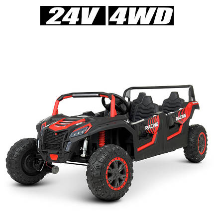 Електромобіль Bambi M 4794EL-3 (24 V) 4 мотори/24V/150W з музикою Червоний, фото 1