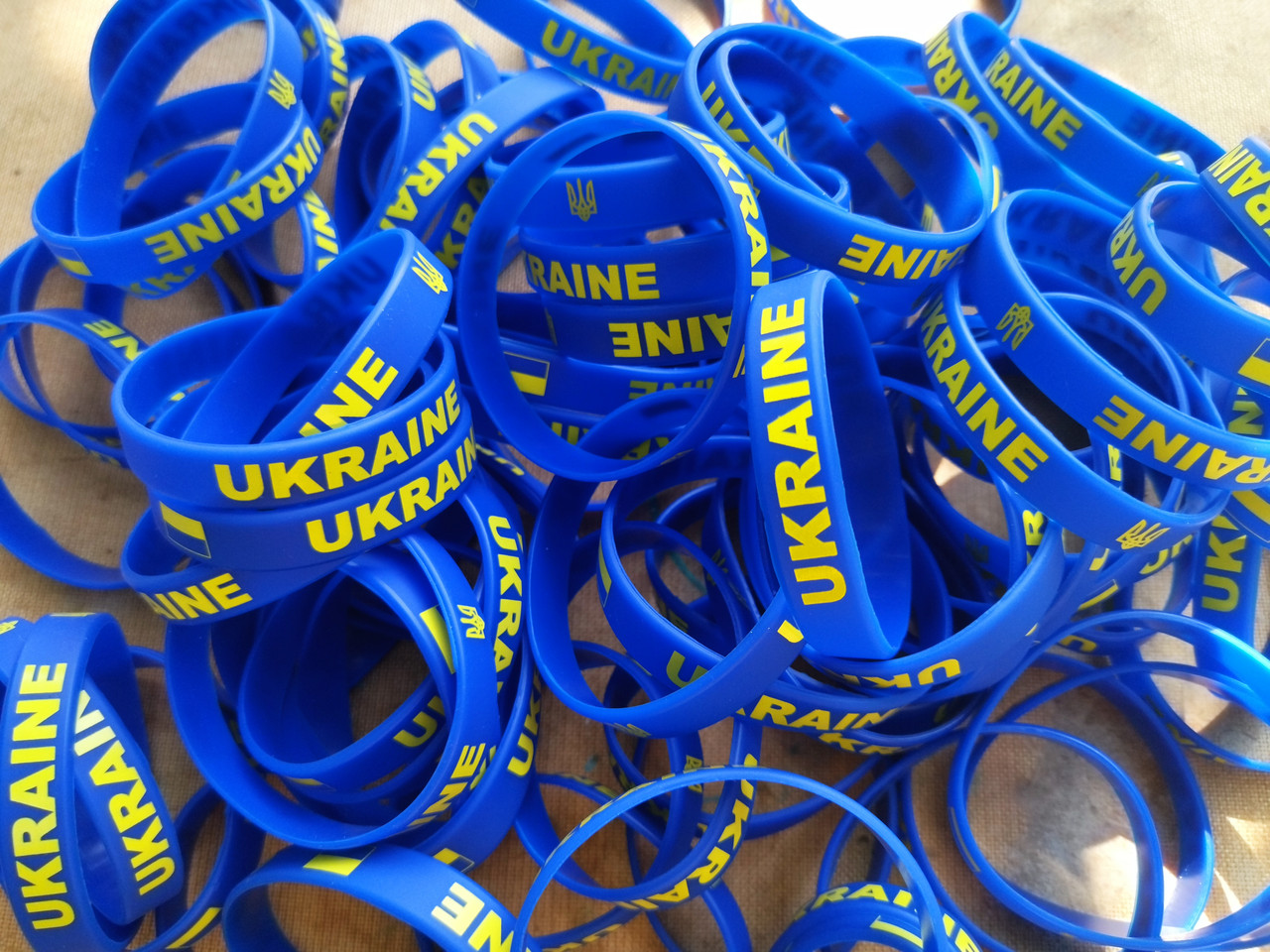 Браслет силіконовий Україна "UKRAINE" синій