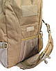 Військовий тактичний рюкзак для бійців ЗСУ армійський міцний койот на 35 літрів, фото 3