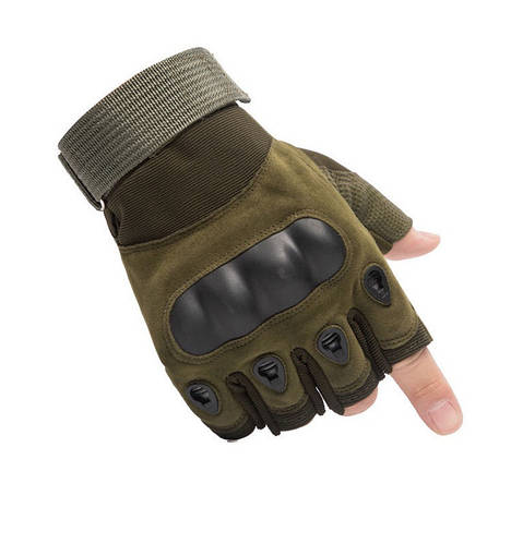 Тактичні рукавички безпролитні військових Combat Tac Хакі L