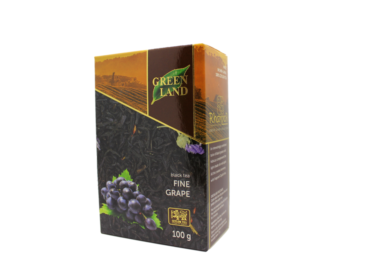 Чай чорний із каркаде та виноградом Greenland Fine Grape 100 грамів, фото 1