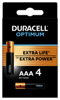 Батарейки DURACELL OPTIMUM AAA/LR03 4шт