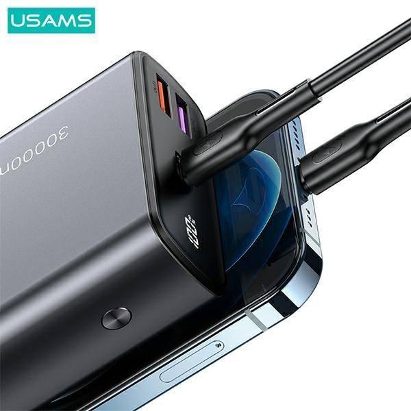 Мощный повербанк 30000mAh с кабелем Type-C 100W USAMS PB59 65W US-CD165 ...