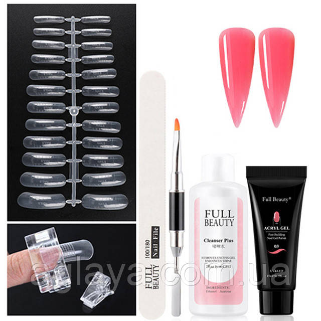Набір для нарощування нігтів полигелем, фото 1
