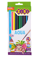 Олівці кольорові (акварельні 12 штук) KIDS LINE