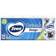 Zewa Носові хустки 3-х шарові (10 шт*10уп) Deluxe Білі