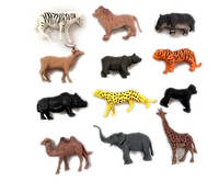 Набор Дикие животные 2005-5 резиновые игровые фигурки 12 шт. детские игрушки для детей