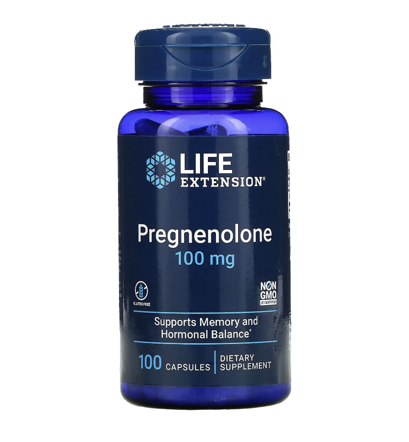 Life Extension ~Pregnenolone~ 100 mg 100 капсул