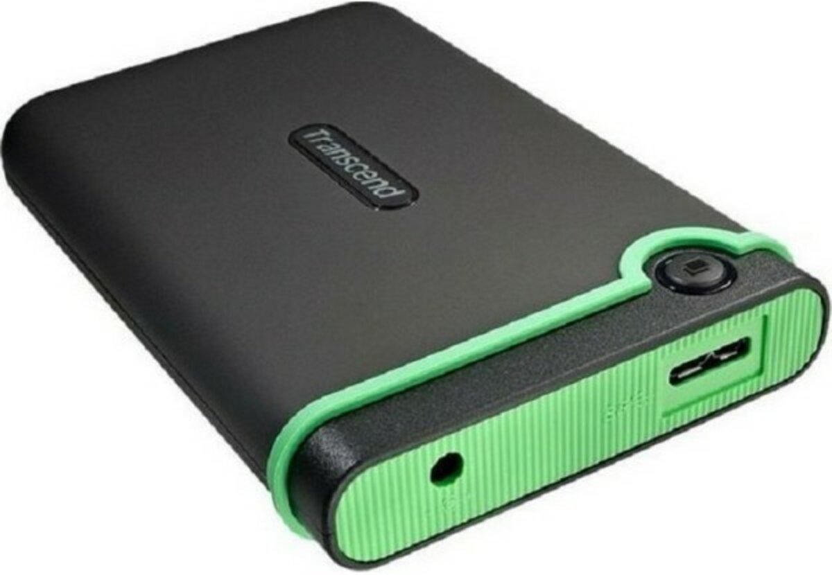 Жорсткий диск зовнішній 2 тб протиударний PHD External 2.5'' Transcend USB 3.1 25M3S 2Tb Iron Gray SATA, фото 1