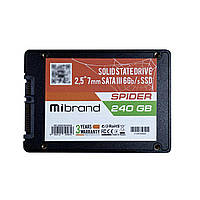 Надежный внутренний жесткий диск черный SSD Mibrand Spider 240GB 2.5" 7mm SATAIII Bulk