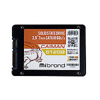 Внутренний жесткий диск для ноутбука и компьютера SSD Mibrand Caiman 512GB 2.5" 7mm SATAIII Bulk