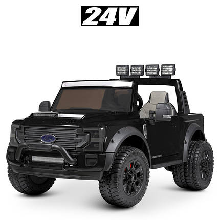 Дитячий електромобіль Джип M 4790EBLRS-2(24V) 2акумулятора 12V/14AH Чорний, фото 1