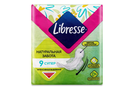 Libresse прокладки гігіенічні Natural Care Ultra Super (9шт/уп)