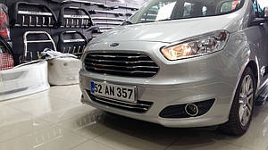 Ford Courier 2014-2018 кільця на протитуманки OmsaLine — італійська неіржавка сталь ARS Накладки на