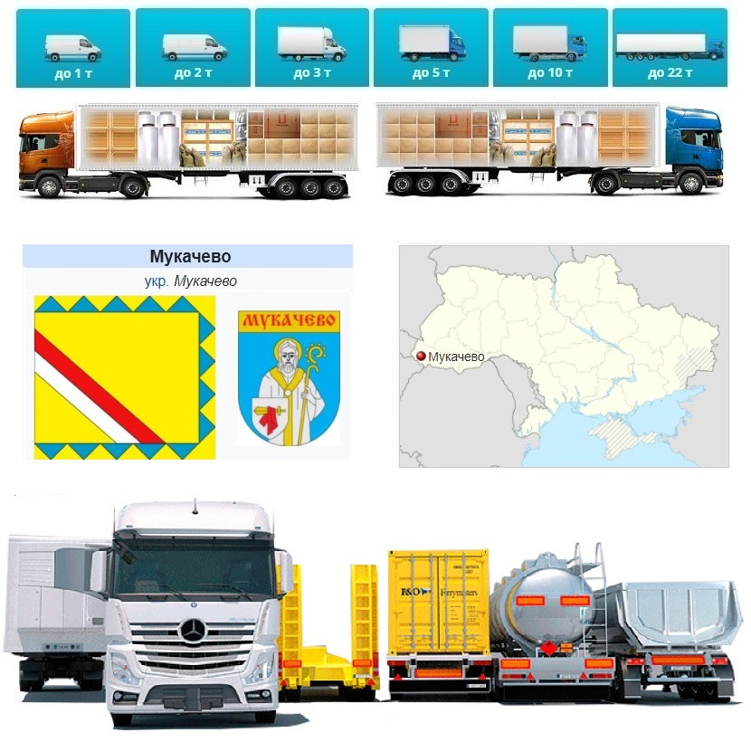 Вантажоперевезення із Мукачева у Мукачеве