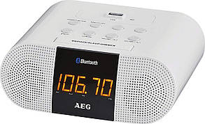 Радіогодинник AEG MRC 4132 BT WHITE можливістю підключення iPod