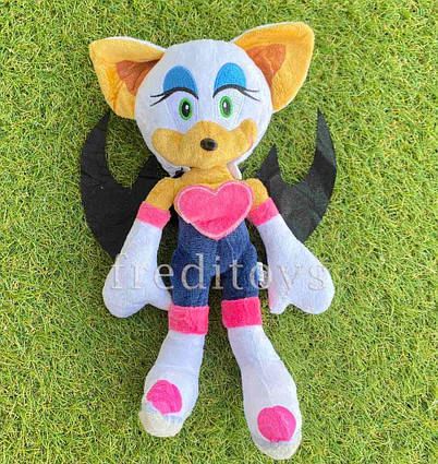 М'яка плюшева іграшка Супер Сонік — Летуча миша Руж 30 см Super Sonic Plush