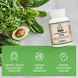 NMN Double Wood (нікотинамід мононуклеотид), 250 мг у порції НМН, 60 капсул, фото 6