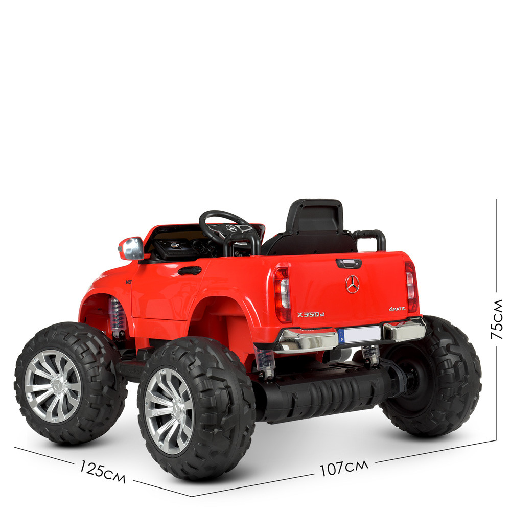 Детский электромобиль двухместный Джип M 4786EBLR-3(24V) 2 мотора 240W Красный - фото 5 - id-p1669437792