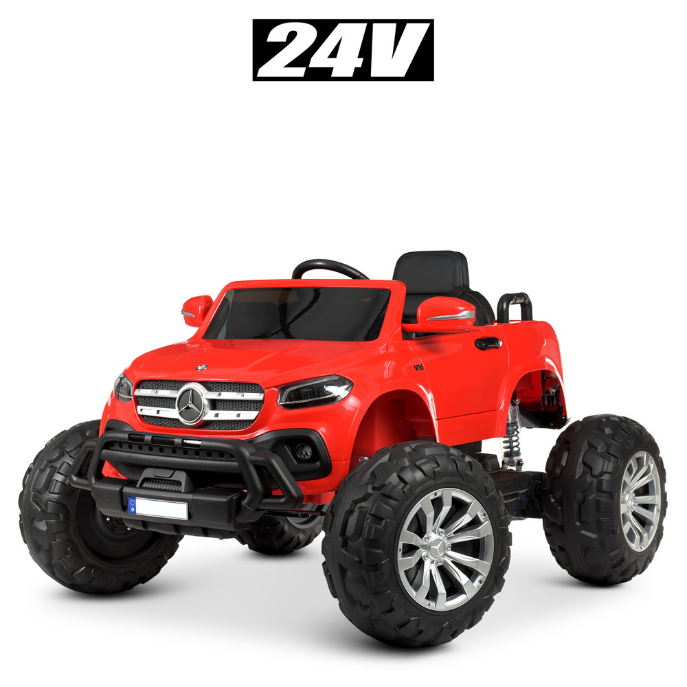 Детский электромобиль двухместный Джип M 4786EBLR-3(24V) 2 мотора 240W Красный - фото 1 - id-p1669437792