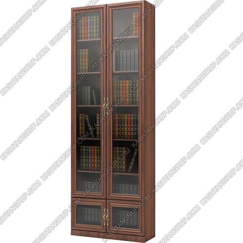 Книжный шкаф закрытый со стеклом Ш: 800 мм. Г: 285 мм. В: 2364 мм ...