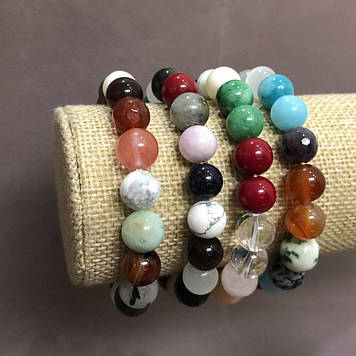 Браслет на резинці Асорті d-10мм+-